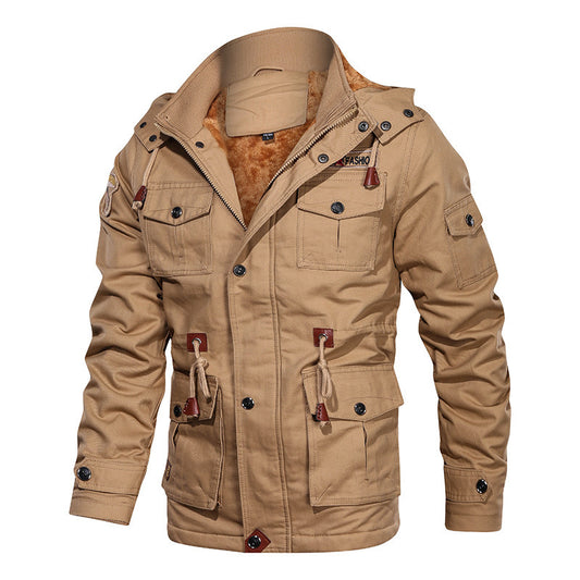 Mountainskin, chaquetas de lana de invierno para hombre, abrigo cálido con capucha, ropa de abrigo térmica gruesa, chaqueta militar para hombre, ropa de marca para hombre