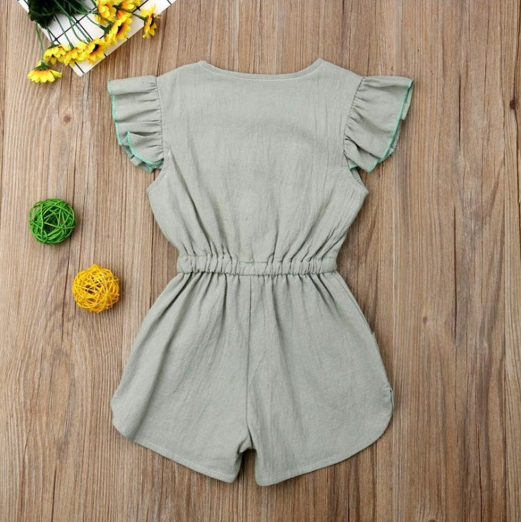 Ropa para niña pequeña, manga con volantes de verano para bebés y niñas