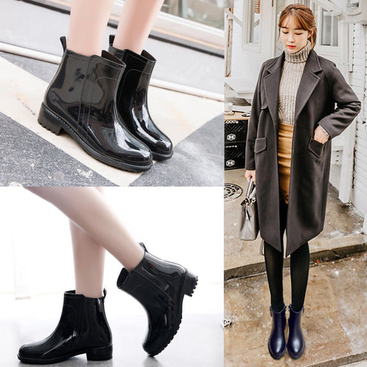 Zapatos de agua Botas de lluvia de tubo corto para mujer
