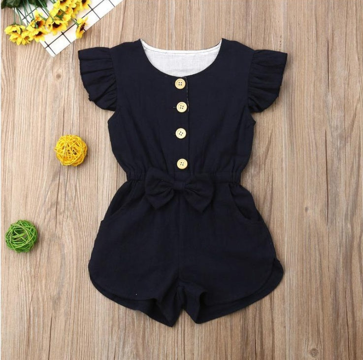 Ropa para niña pequeña, manga con volantes de verano para bebés y niñas