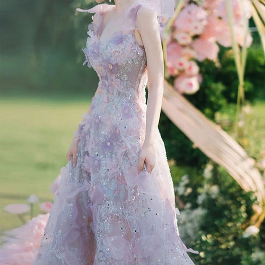 Vestido tostado de encaje estilo A para novia, boda, compromiso, noche