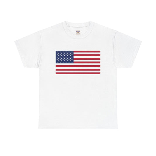 Camiseta patriótica unisex de algodón pesado - Diseño de bandera americana