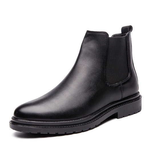 Moda para hombre Vestidos de fiesta de boda Botas de invierno de algodón cálido Cuero de vaca