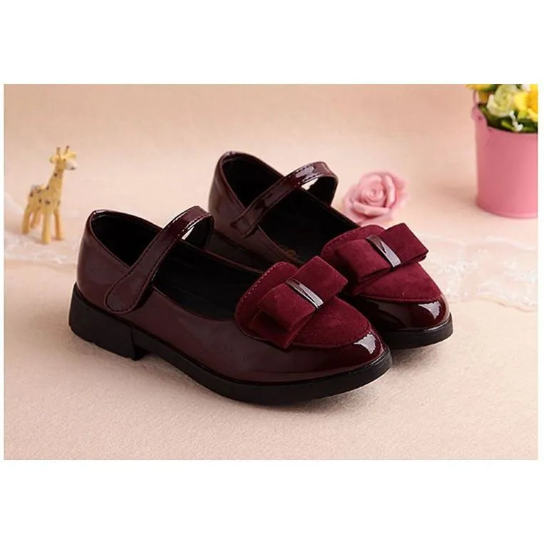 Zapatillas de deporte para niñas y niños, zapatos escolares de princesa de cuero para niñas