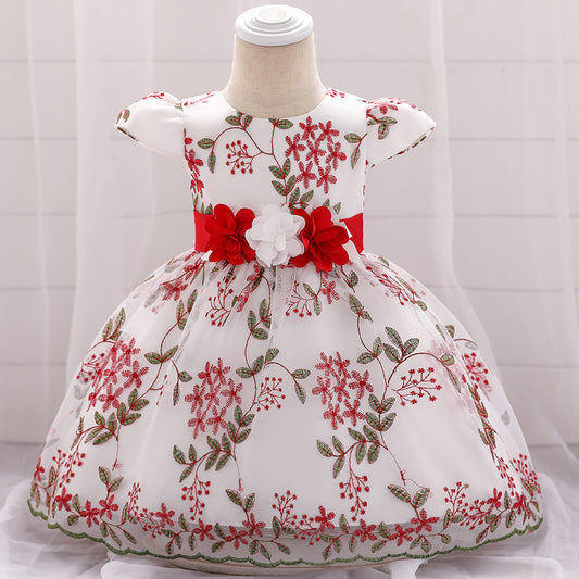 Ropa de verano para niños, vestido de boda para fiesta de cumpleaños de bebé, falda, vestido mullido para niñas