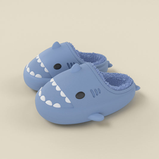 Zapatillas de Eva para niños con tiburón de dibujos animados tridimensionales