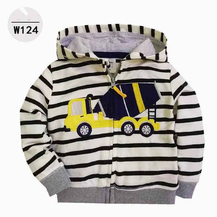 Sudadera con capucha y cremallera para niños.