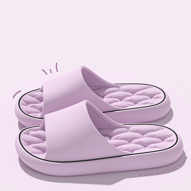 Zapatillas de baño de diseño antideslizante para hombre y mujer, zapatos de casa con suela gruesa de verano para el hogar, para dormitorio
