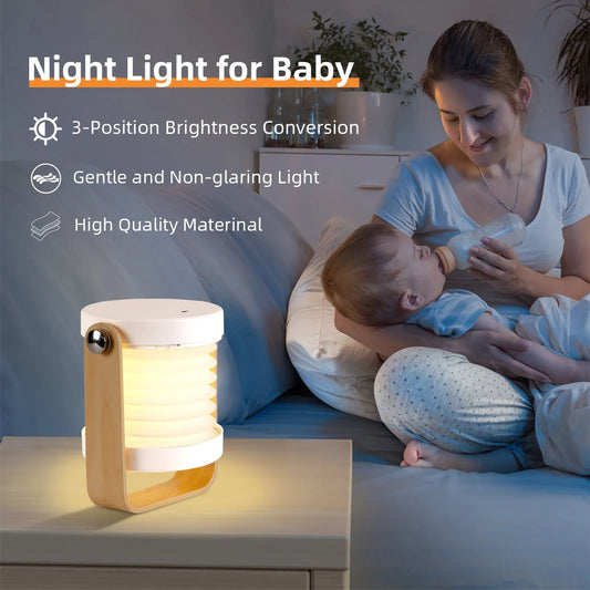 Luz de Camping, linterna, luz nocturna, lámpara de mesa Led telescópica, luz Usb plegable, producto creativo 3d, luz portátil