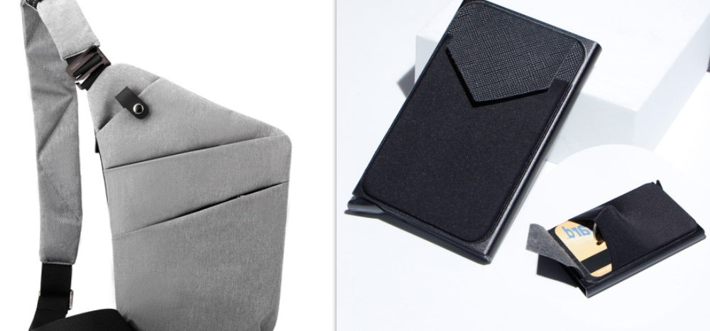 Bolsos de lona en el pecho para hombres y mujeres en un hombro