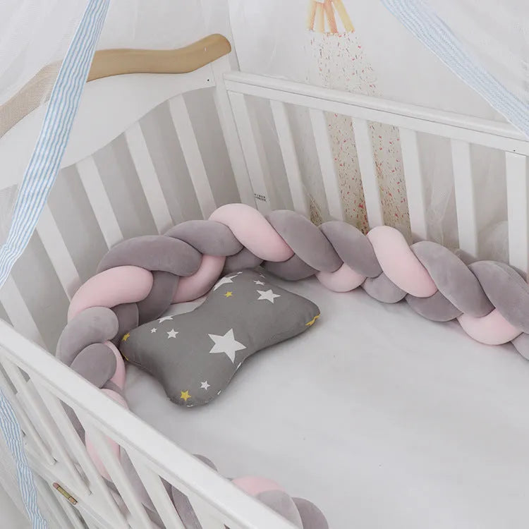 Bébé Pare-chocs lit Tresse Noeud Oreiller Coussin Pare-chocs pour Infantile cuna Bebe allumé lit Protecteur Tour de lit Chambre Décor