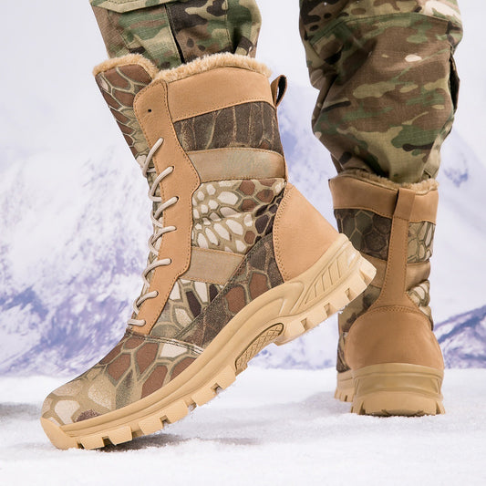 Botas de algodón térmico de felpa de invierno al aire libre