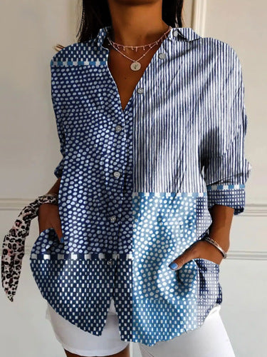 New Women's Long Sleeved Shirt For Summer Fashion, 3D Printed Shirt With Floral Pattern
