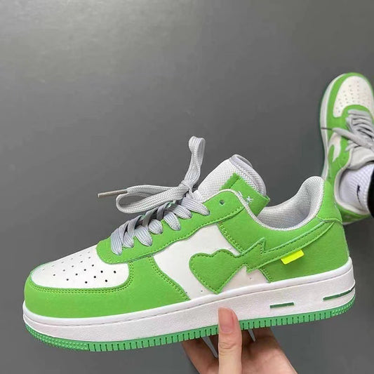Zapatos deportivos con parte inferior gruesa y empalme informal a la moda para hombre