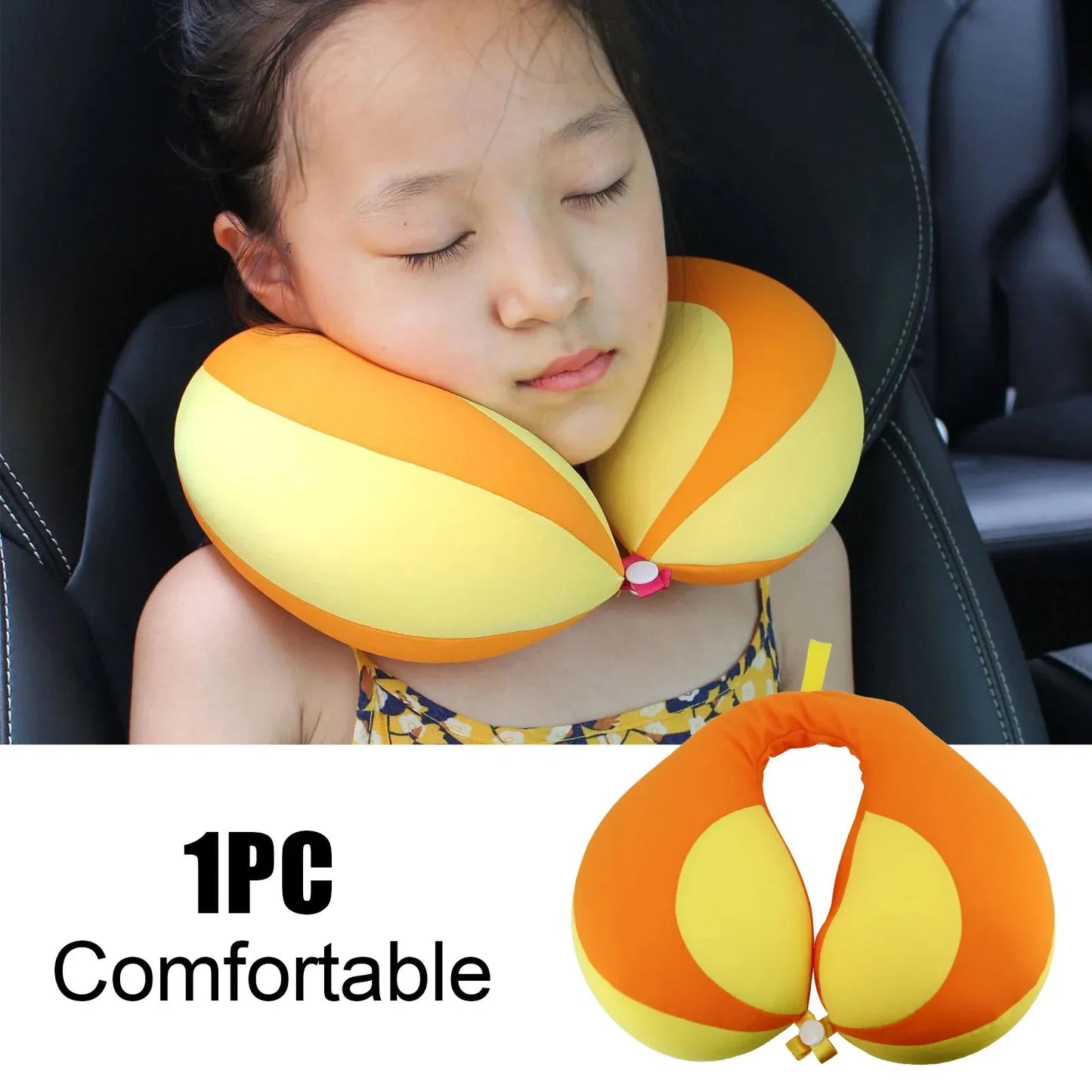Almohada de bebé para asiento de coche, almohada de viaje para el cuello para niños, protección en forma de U, reposacabezas, cojín de aire, soporte para la cabeza del asiento de coche para niños