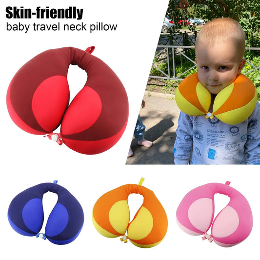 Almohada de bebé para asiento de coche, almohada de viaje para el cuello para niños, protección en forma de U, reposacabezas, cojín de aire, soporte para la cabeza del asiento de coche para niños
