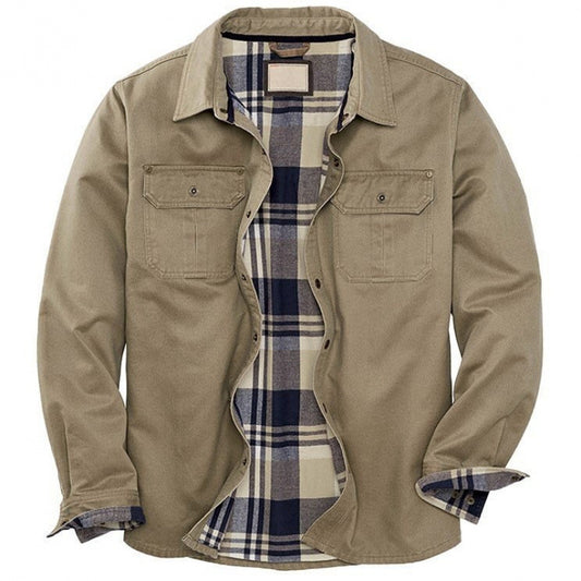 Chaqueta de algodón de manga larga estilo locomotora para hombre