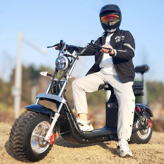 For Adults Citycoco 18 Inch Off-road Fat Tire Max Speed 60-70KM/H 4000 Powerful Motor 2 2heel Detachable Eectric Scooter