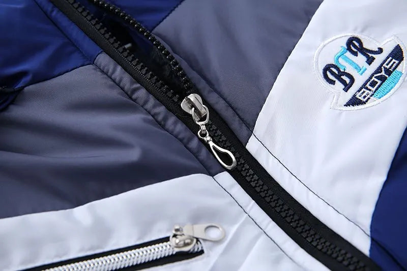 À Manches longues À Capuche Rembourré Veste Pour Les Garçons - Enfance - Heureuse