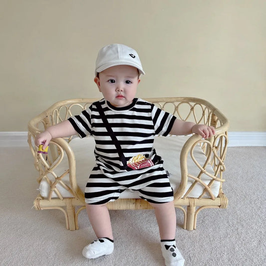 Traje de gateo para niños Stripe Out Ha Clothing