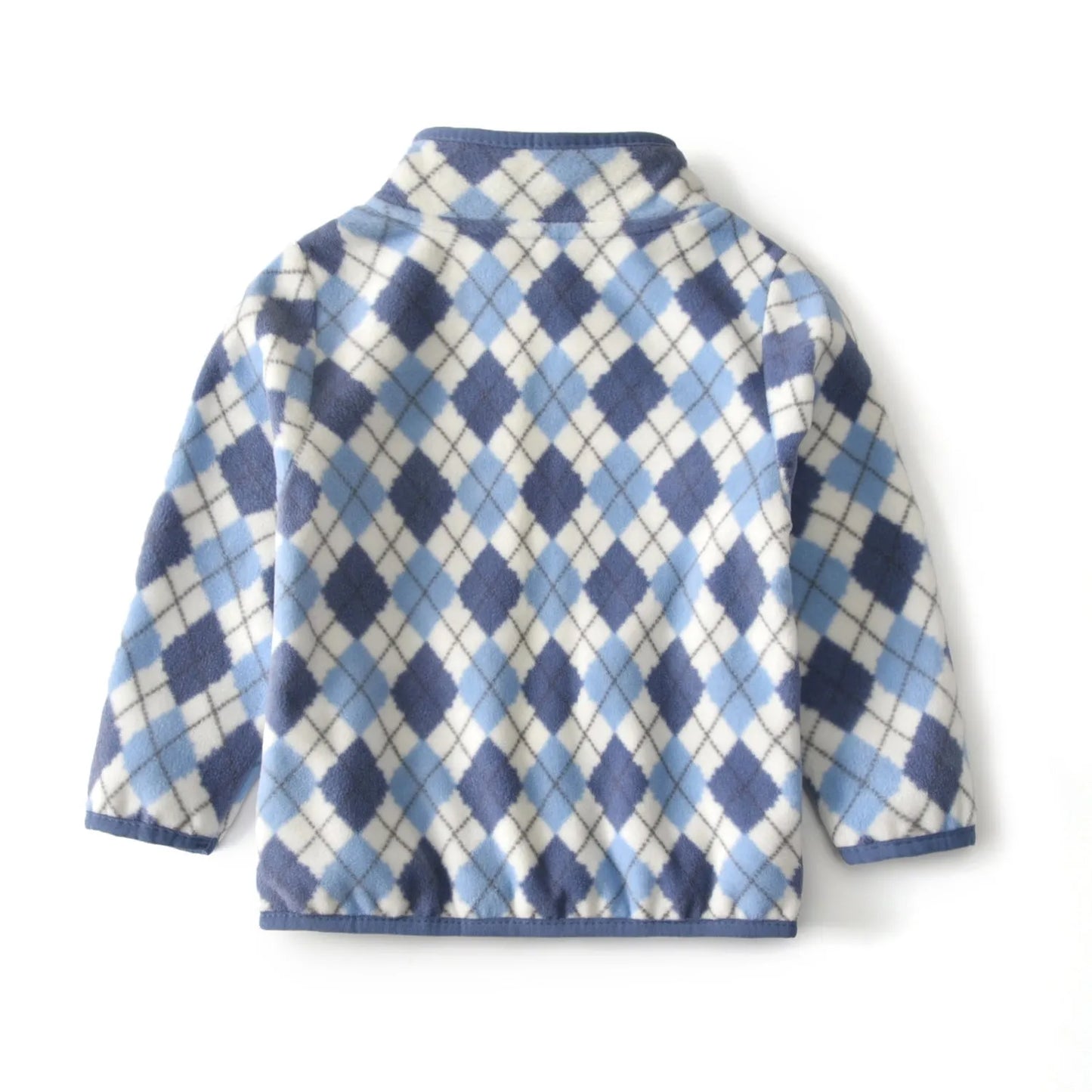 Chaqueta polar para niños Top con cremallera y estampado de rombos