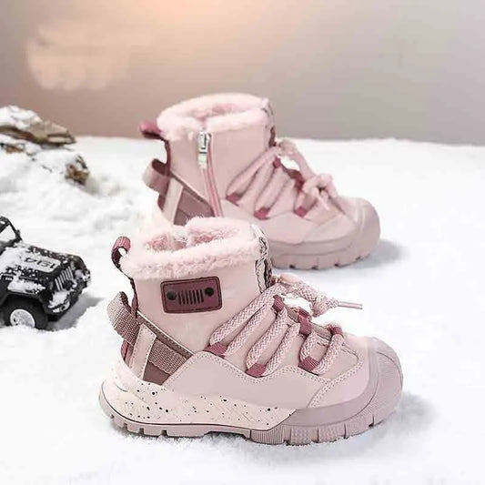 Zapatilla para niños impermeable para la nieve con forro polar