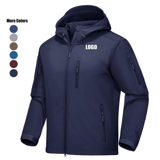 Chaqueta informal cortavientos con capucha para hombre, nueva y holgada