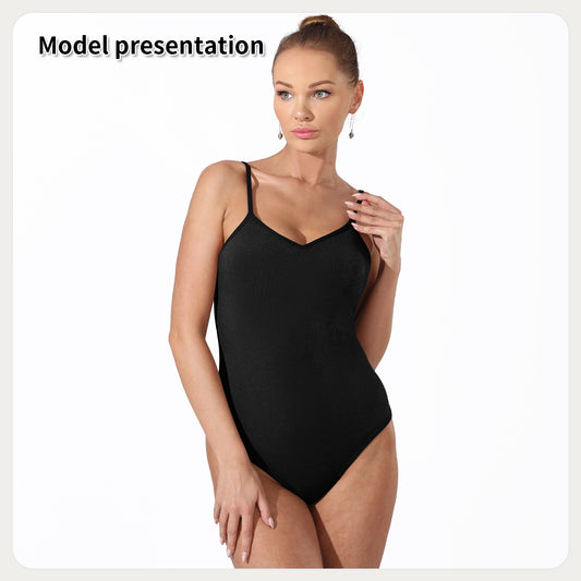 Body de color liso sencillo de moda para mujer