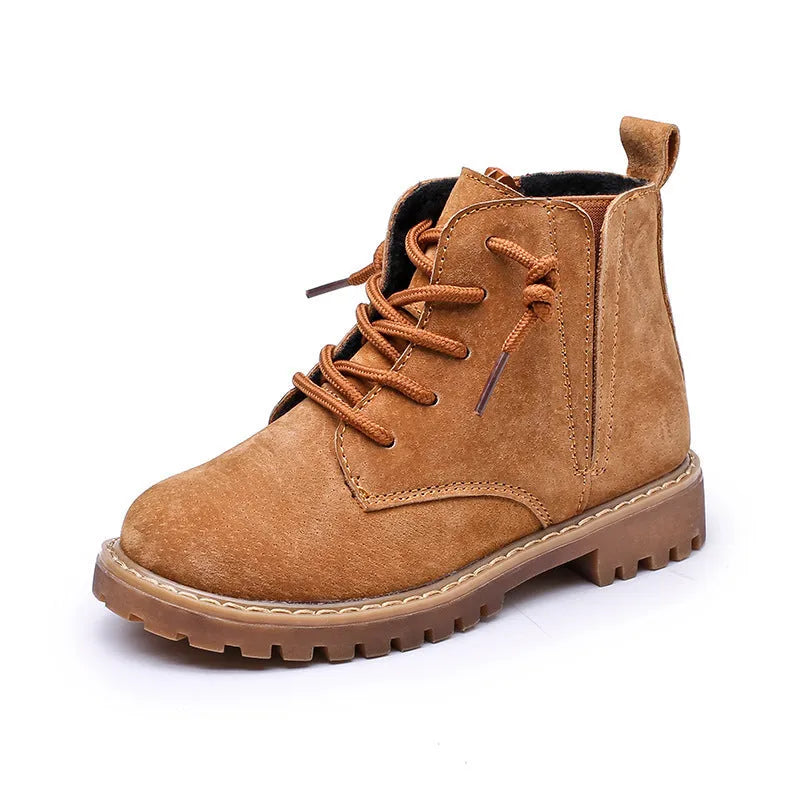 Botas individuales para niños, botas Martin para niños, botas militares negras, botas altas de verano para niños grandes