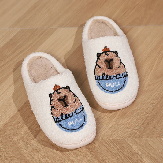 Lindos pantuflas de algodón Capibala de dibujos animados
