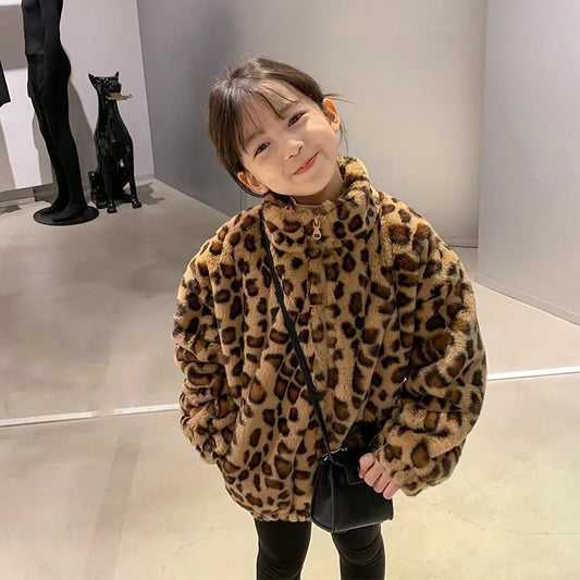 Chaqueta de poliéster engrosada para niños lindos de moda