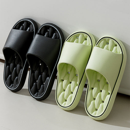 Zapatillas de baño de diseño antideslizante para hombre y mujer, zapatos de casa con suela gruesa de verano para el hogar, para dormitorio
