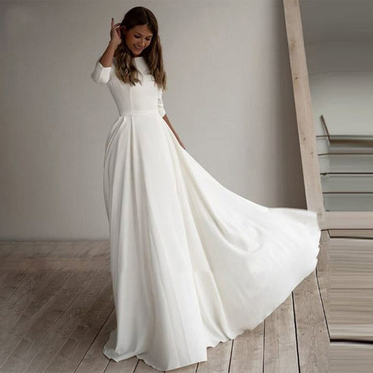 Vestido de noche ajustado para banquete de boda, de temperamento largo y para desplazamientos diarios