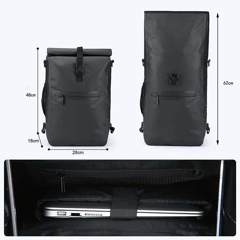 Bolsa de bicicleta 3 en 1 impermeable, universal, para uso informal y al aire libre