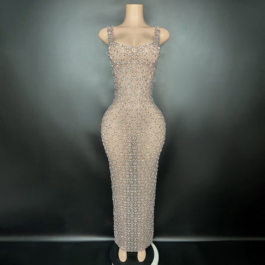 Vestido de princesa de lujo y estilo exclusivo para banquetes de alta sociedad.