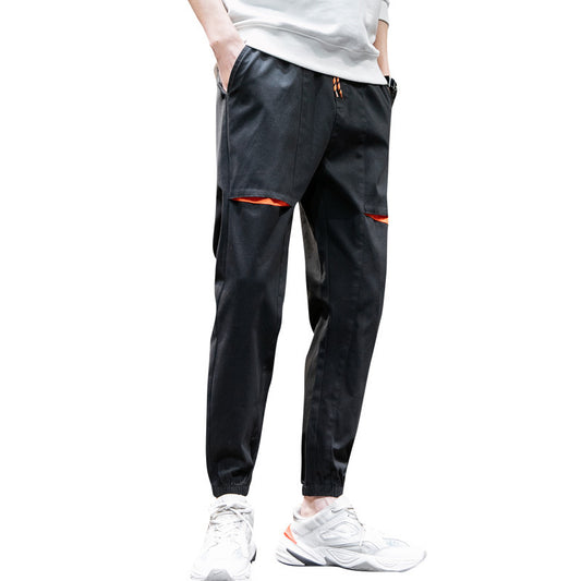 Monos para hombre, pantalones Harem de marca a la moda, pies deportivos, pies de haz de nueve puntos, pantalones casuales