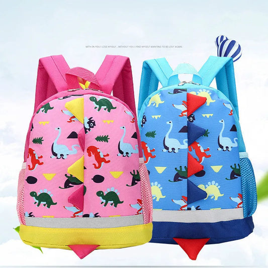 Bolso de escuela de los niños del jardín de infantes del bolso de los niños del dinosaurio de la historieta