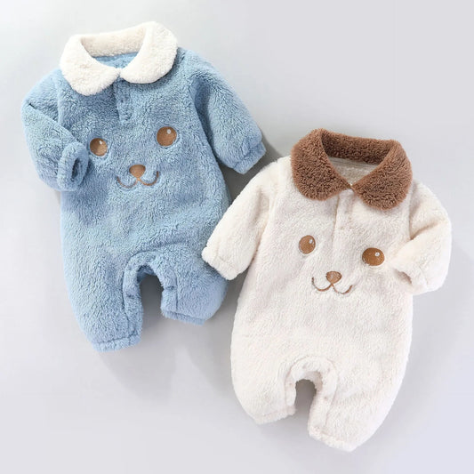 Mono largo de lana con pantalones Keep Baby Warm
