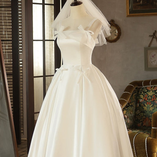 Vestido Mori de Satén Blanco para Niña