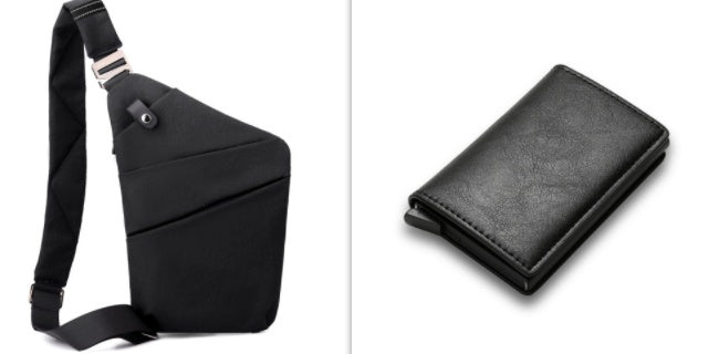 Bolsos de lona en el pecho para hombres y mujeres en un hombro
