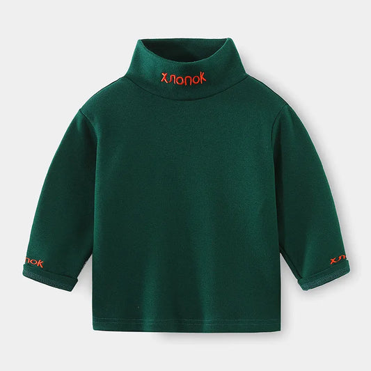 Ropa para niños con cuello medio alto y parte inferior