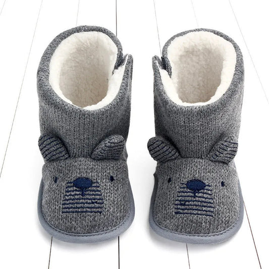 Zapatos de algodón cálidos de lana para bebé, zapatos altos cálidos de invierno