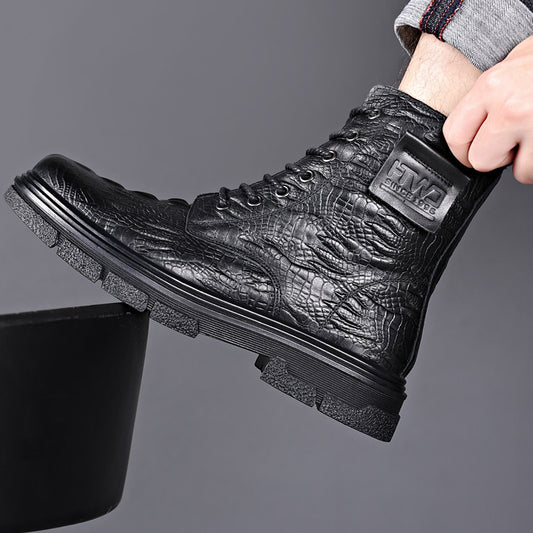 Botas de hombre Zapatos Martin de cuero genuino de invierno